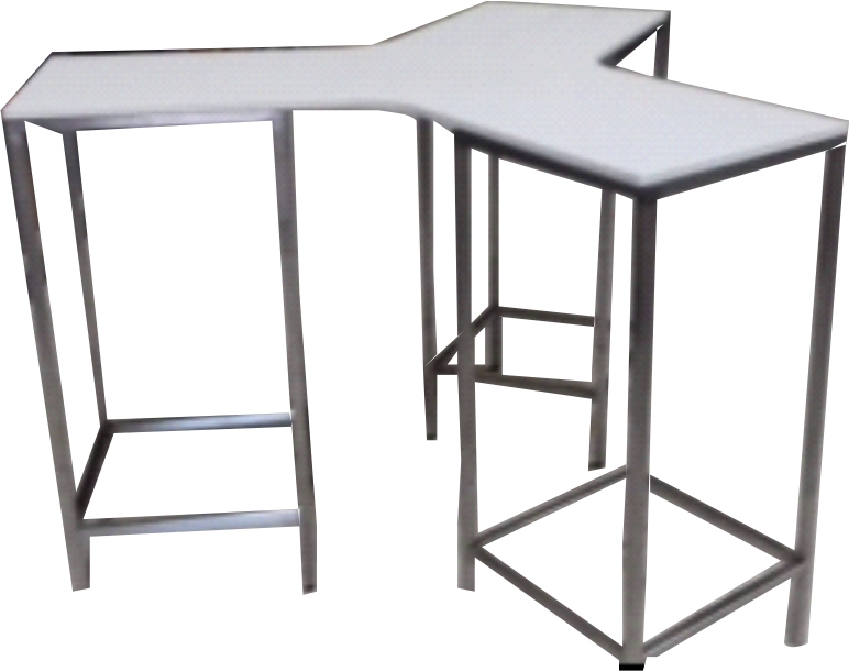 Steh / Hochtisch Ypsilon "New York Steel" weiße Platte